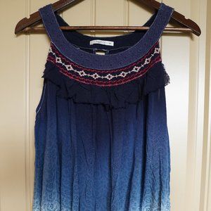 Anthropologie Hazel Sleeveless Scoop Lace neckline Floral Size M